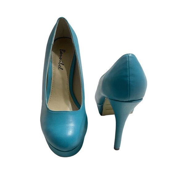 Women's 5" Heels Platform Dress Pumps Round Toe Slip-On | Elegant Party Shoes - Picture 4 of 6